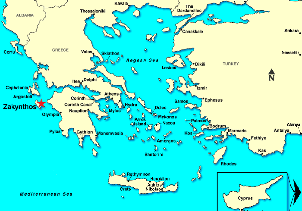 5.2 Magnitude Earthquake Hits the Island of Zakynthos Greece.
