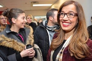 Vimy Liberal MP Eva Nassif, right, welcomed guests to her new constituency office on Laval’s Le Corbusier Blvd. on Feb. 20.