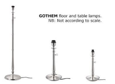 IKEA RECALLS – all GOTHEM lamps due to the risk of electric shock