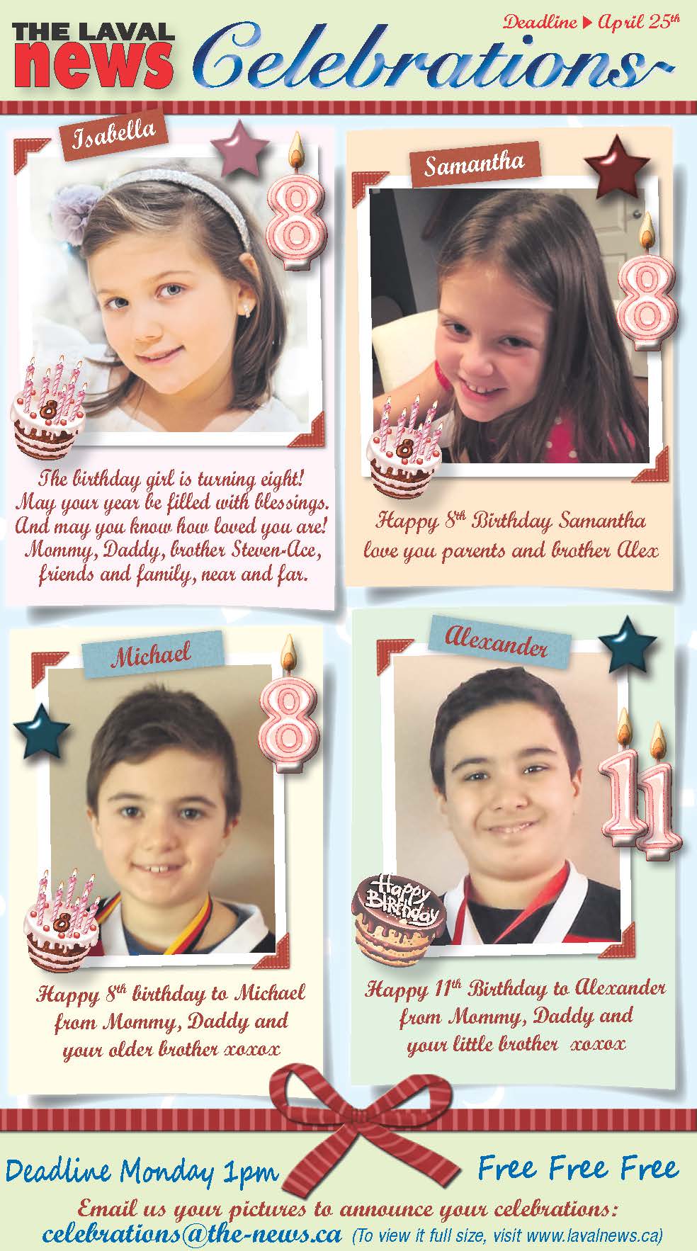 Celebrations April 16, 2016