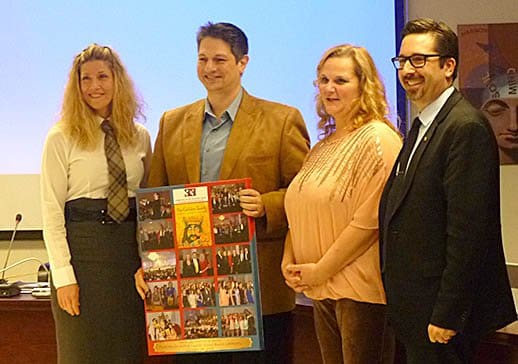 Mr. Dimitris Illias and Mrs. Maria Diamantis were also honored that night, along with the teachers involved in the Golden Touch project.