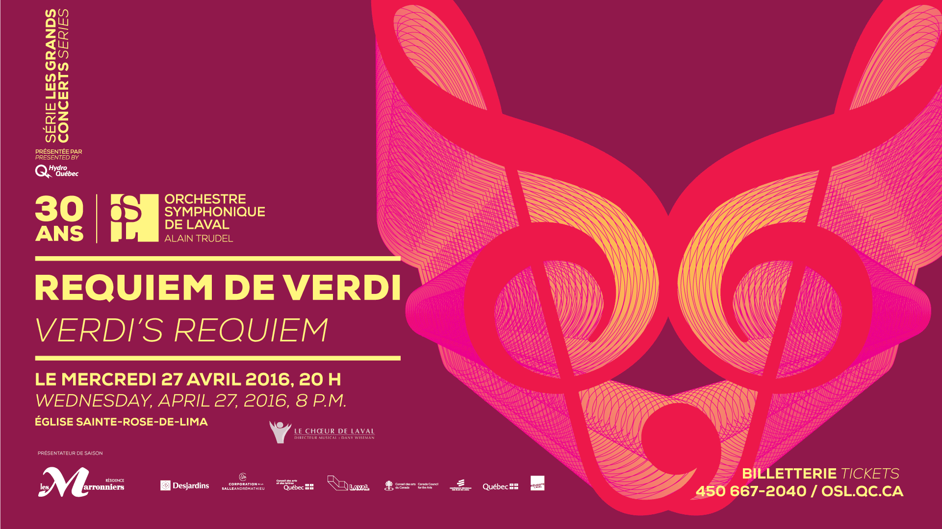 Orchestre symphonique de Laval presents Verdi’s Requiem