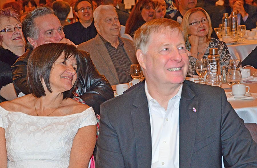 Mayor Marc Demers and his wife.