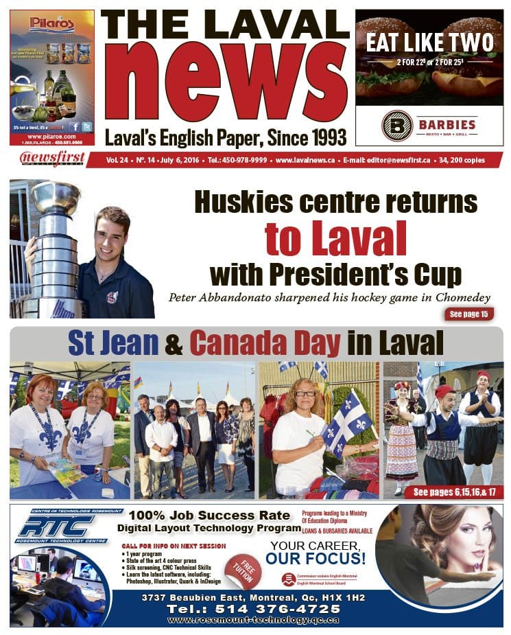 Laval News front page