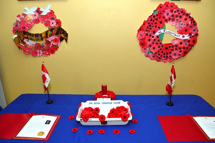 Legionnaires out selling Remembrance Day poppies