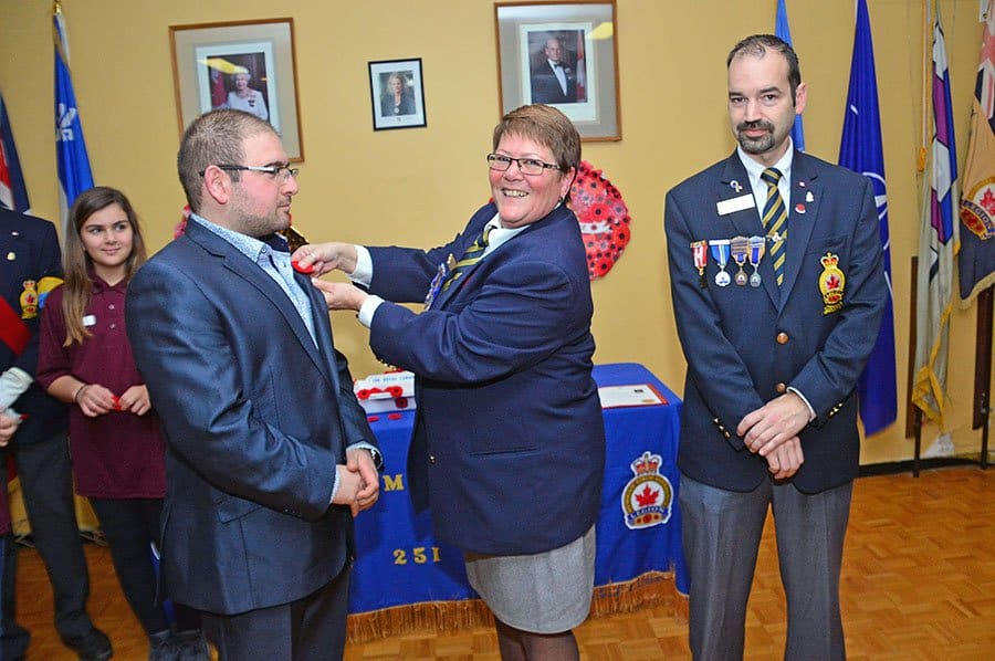 Legionnaires out selling Remembrance Day poppies