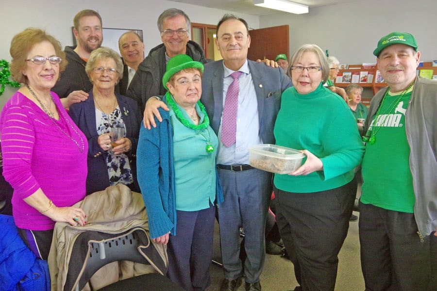 Seniors celebrate St. Patrick’s Day at Wellness Center