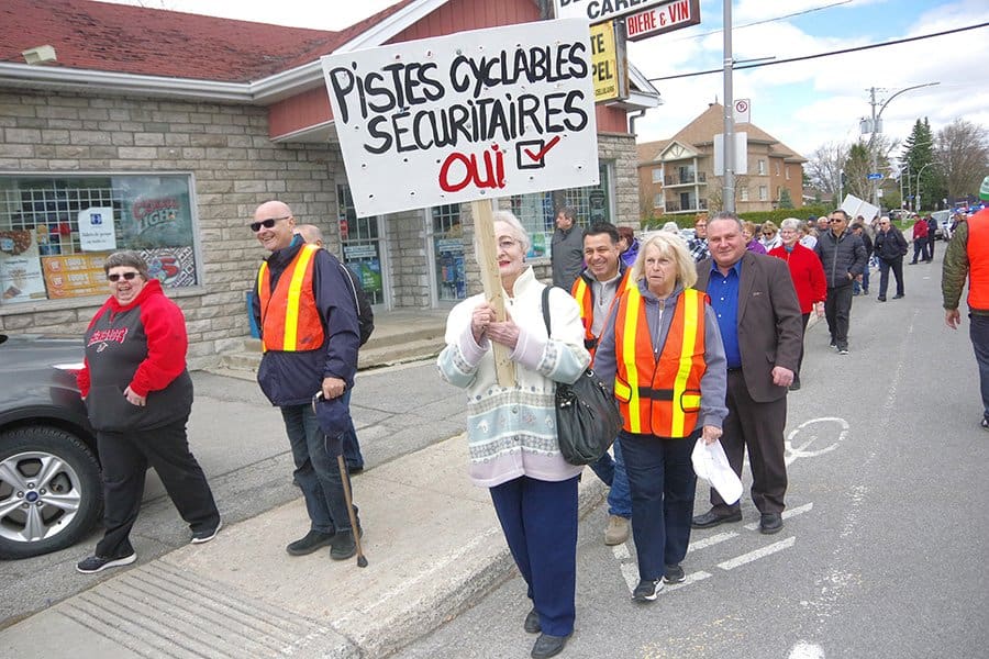 Vimont residents stage protest over unpopular bicycle path