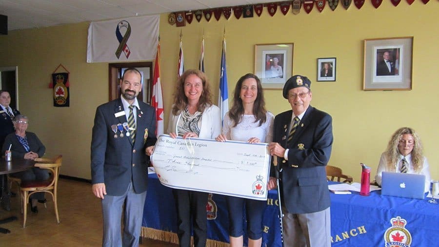 Legion Branch 251 donates $3,000 to Jewish Rehab Hospital