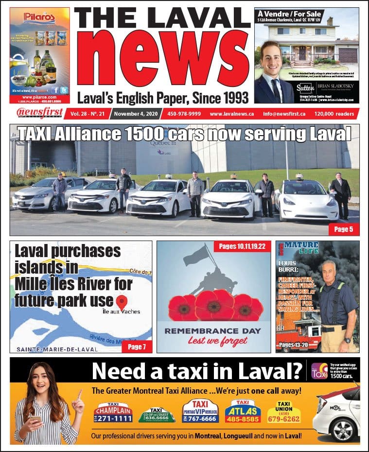 Front page of the Laval News.