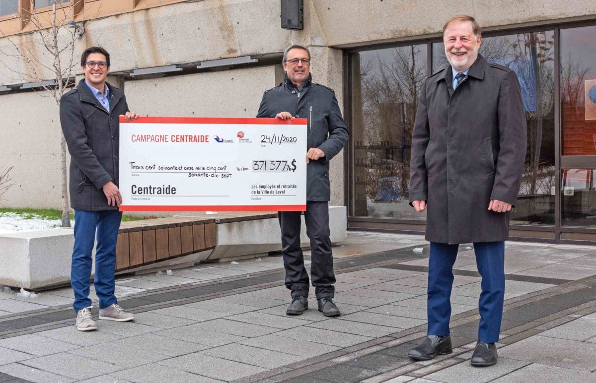 Laval workers and retirees donate more than $371,000 to Centraide