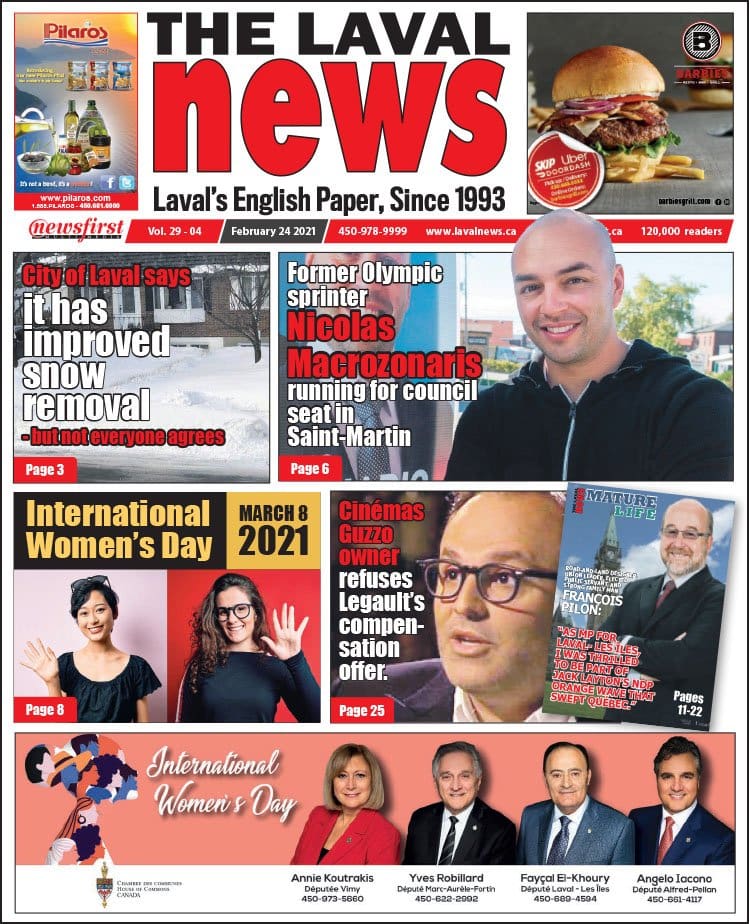 Front page of the Laval News.