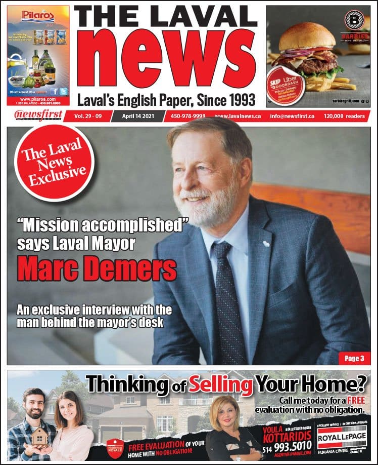 Front page of the Laval News.