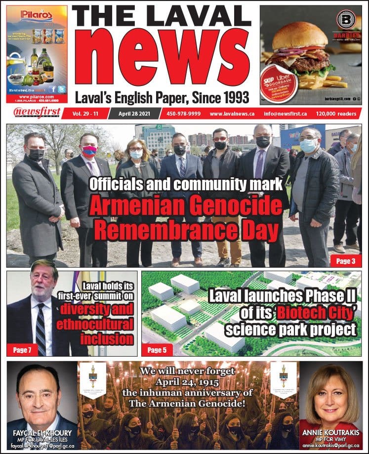 Front page of the Laval News.