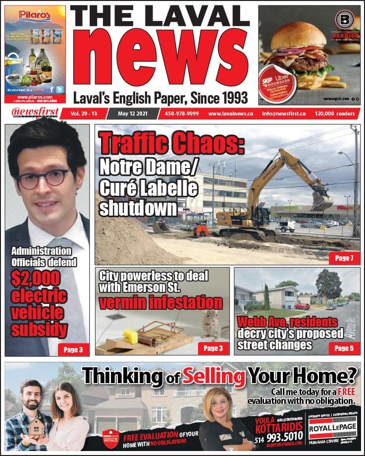 Front page of the Laval News.