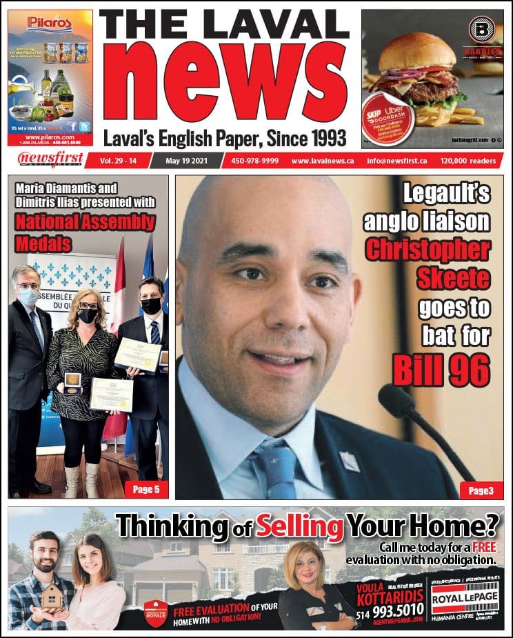 Front page of the Laval News.