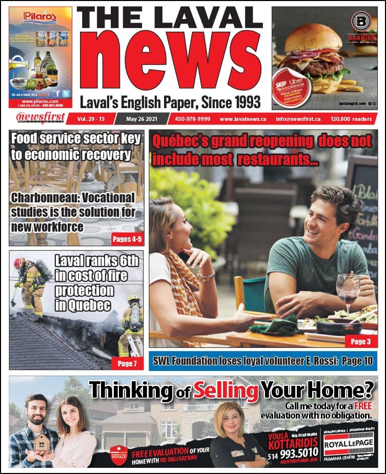 Front page of the Laval News.