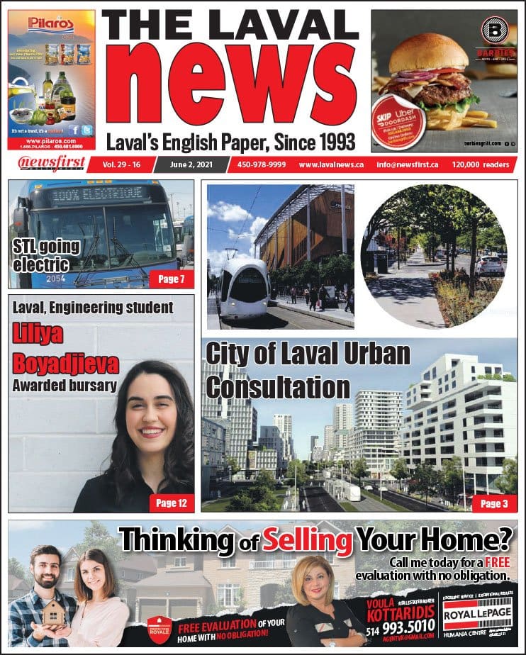 Front page of the Laval News.