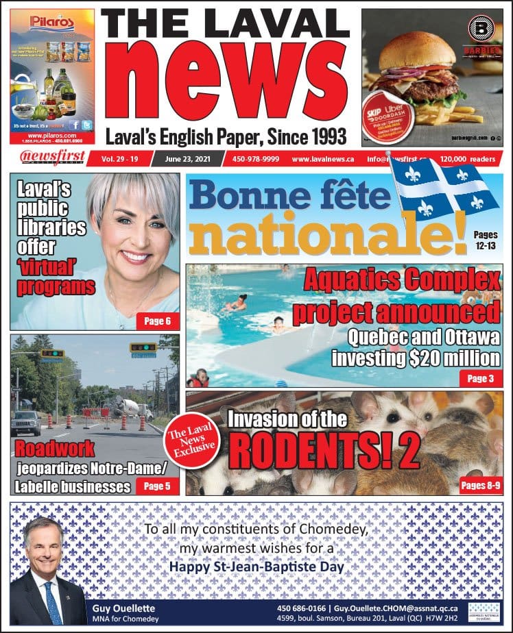 Front page of the Laval News.