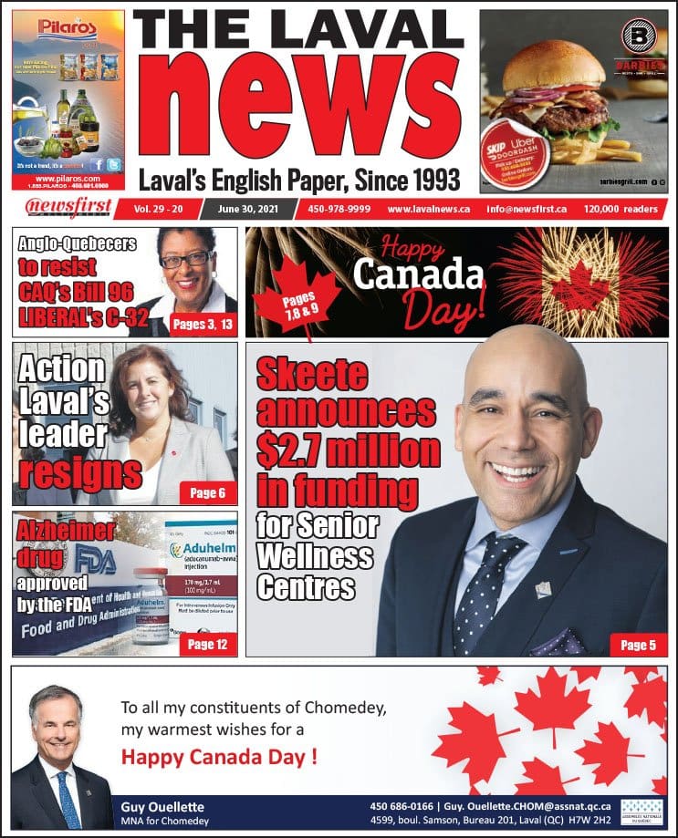 Front page of the Laval News.