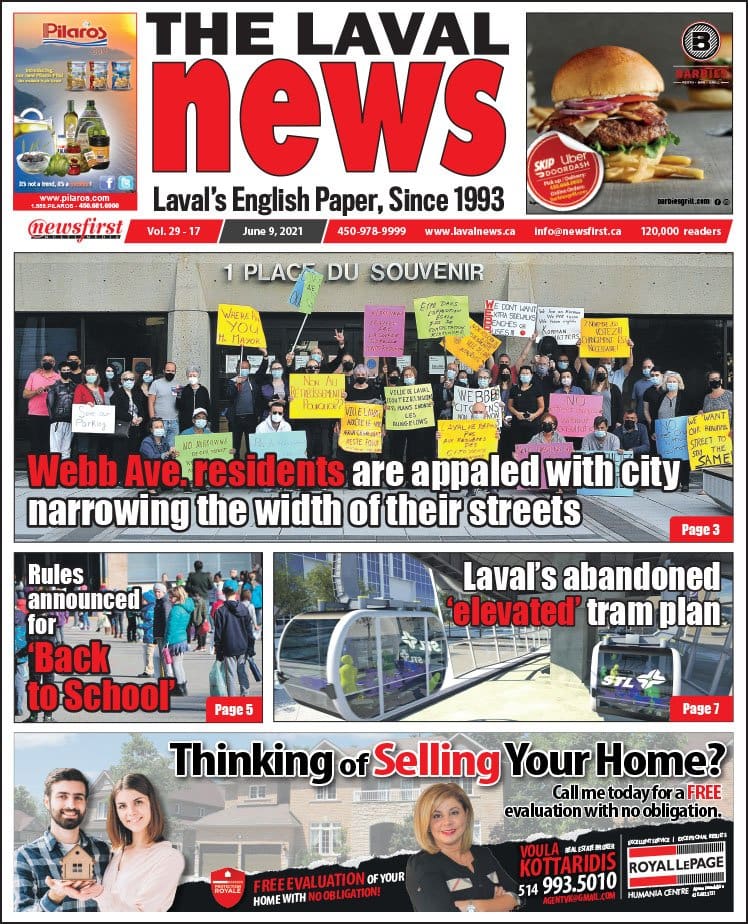 Front page of the Laval News.
