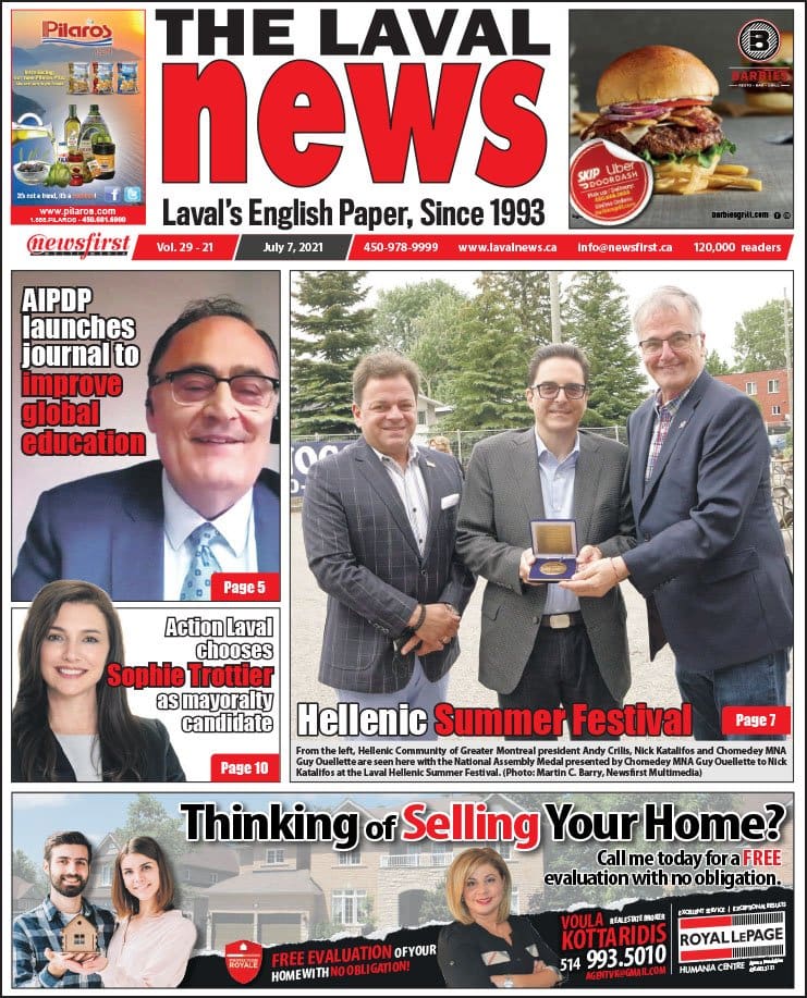 Front page of the Laval News.