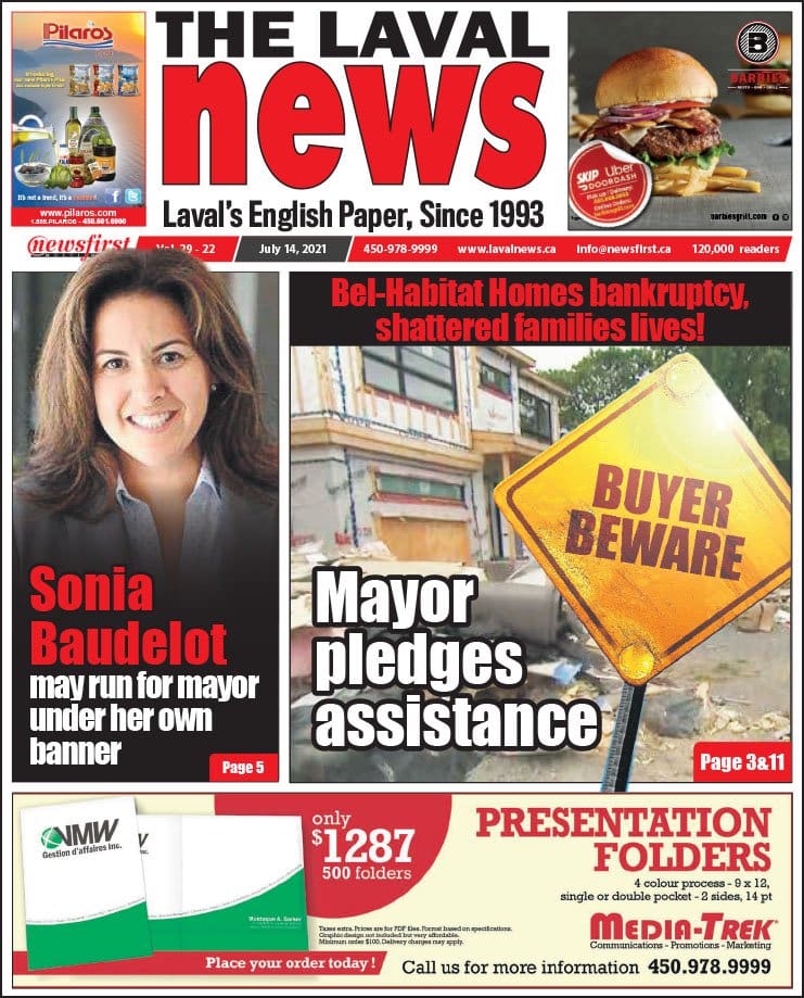 Front page of the Laval News.