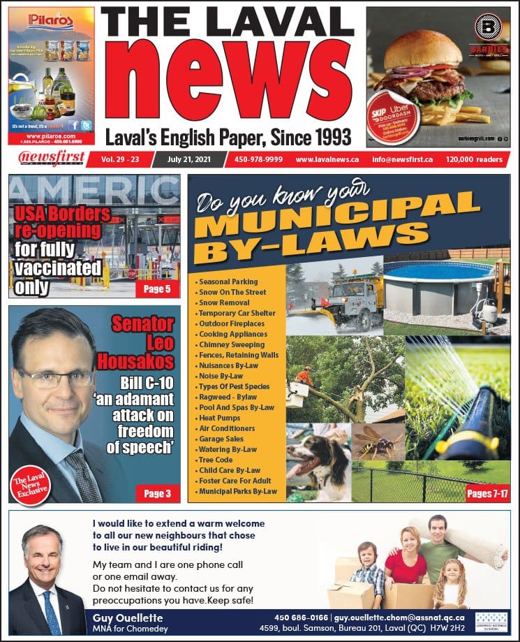 Front page of the Laval News.