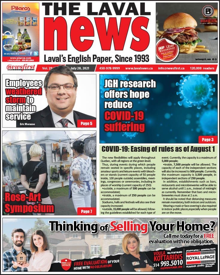 Front page of the Laval News.