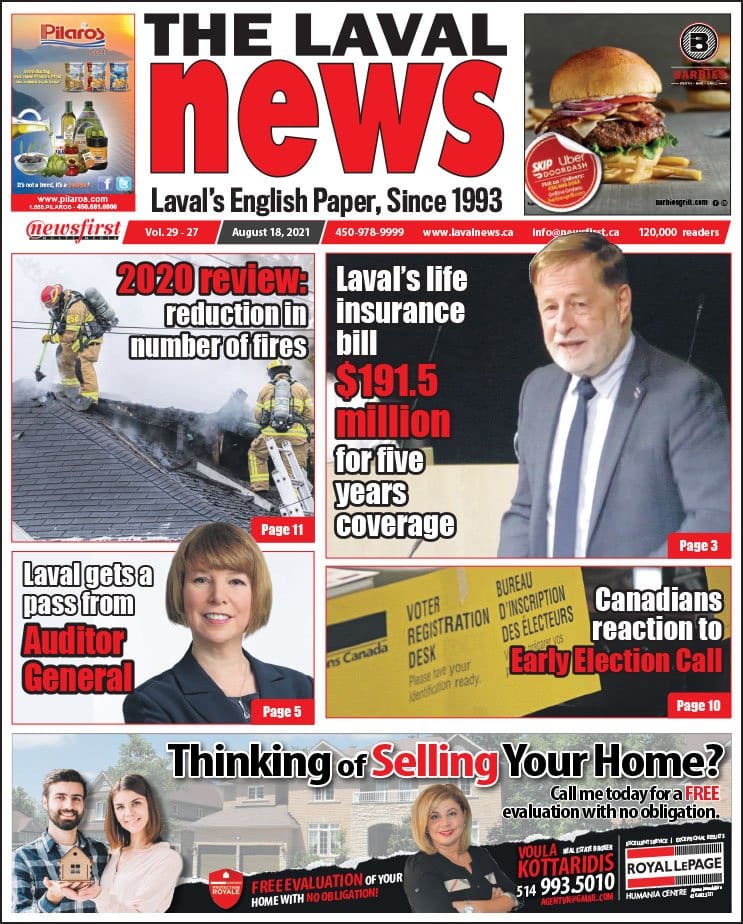 Front page of the Laval News.