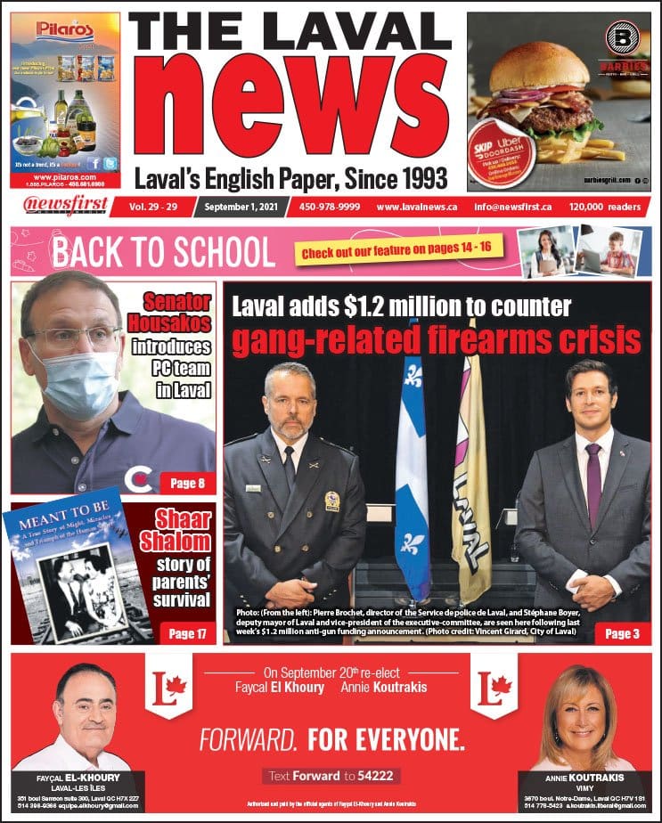 Front page of the Laval News.