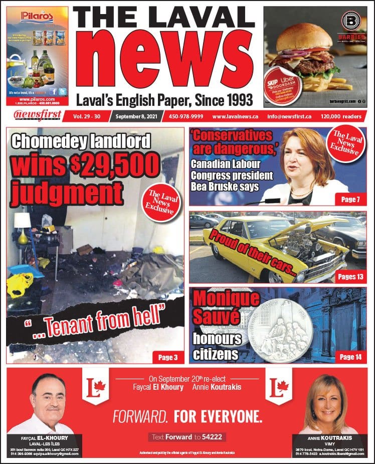 Front page of the Laval News.