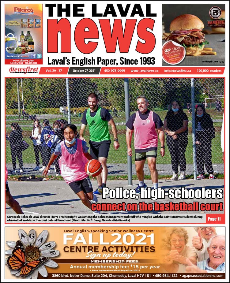 Front page of the Laval News.