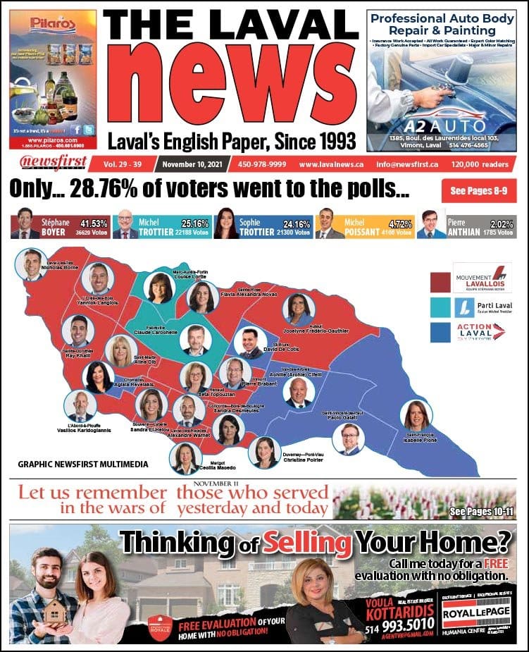 Front page of the Laval News.