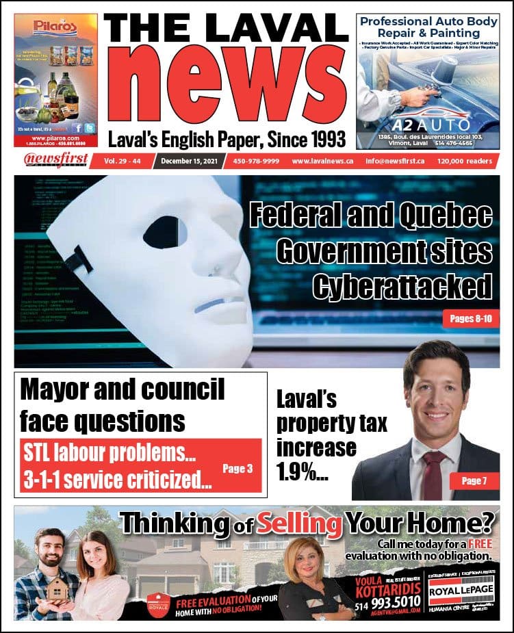 Front page of the Laval News.