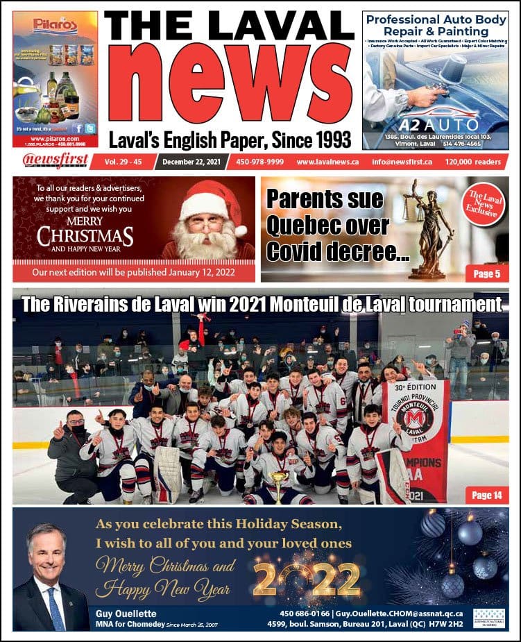 Front page of the Laval News.