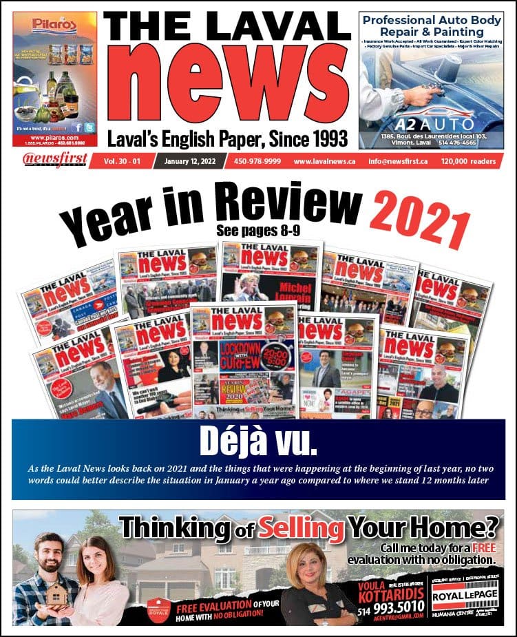 Front page of the Laval News.