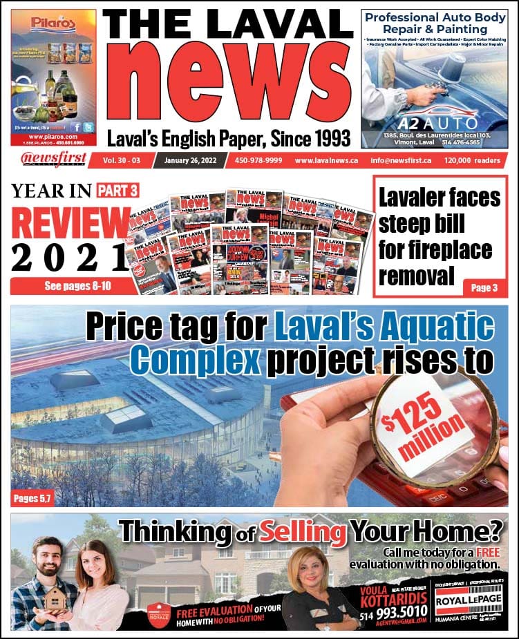 Front page of the Laval News.
