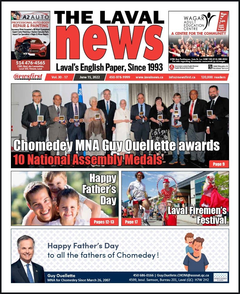 Front page of the Laval News.