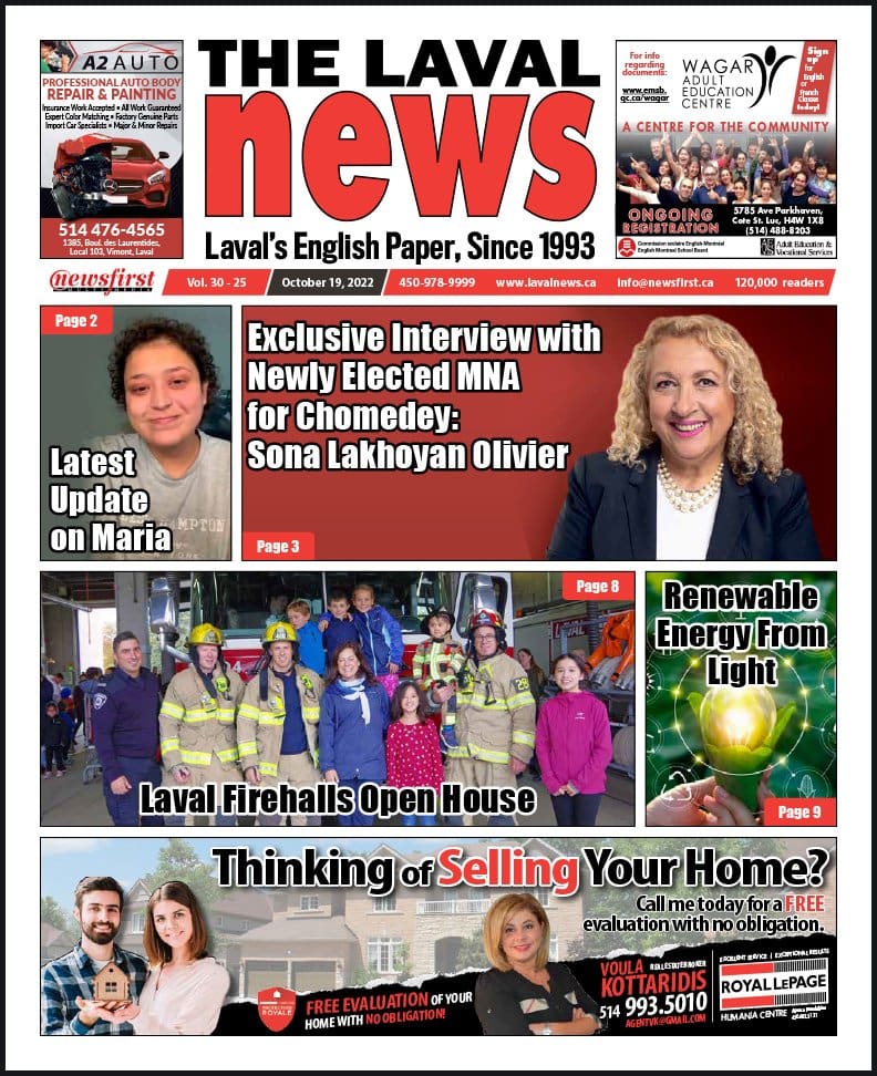 Front page of the Laval News.