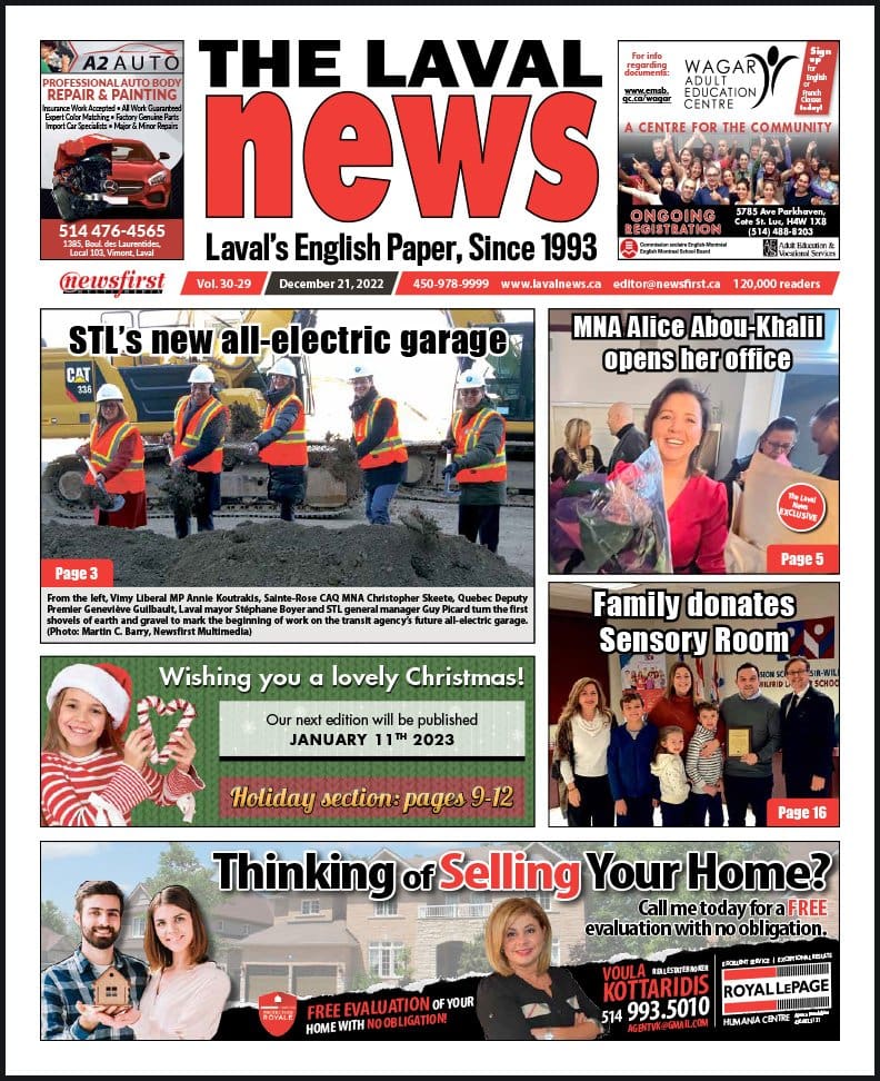 Front page of the Laval News.