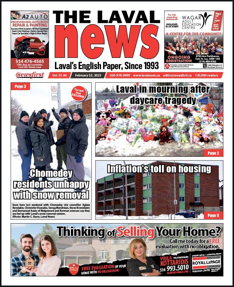 Front page of the Laval News.