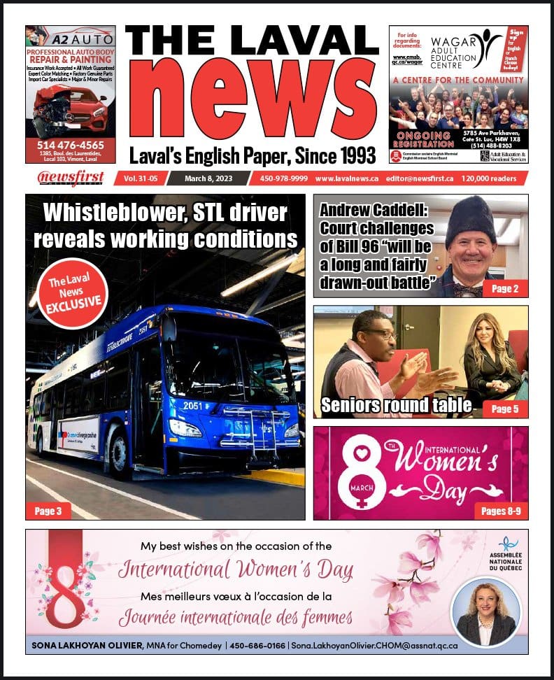 Front page of the Laval News.