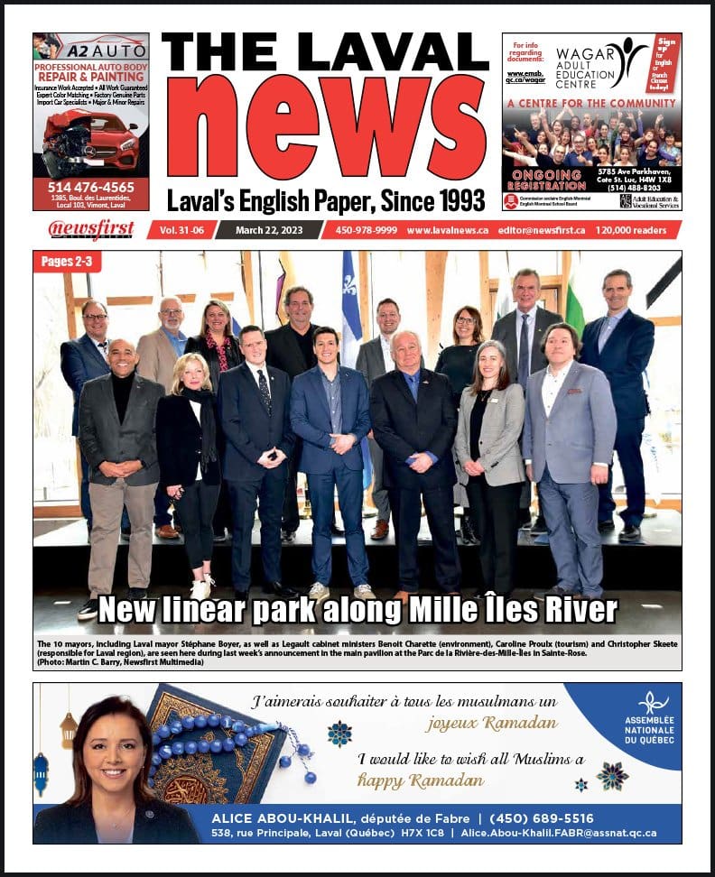 Front page of the Laval News.