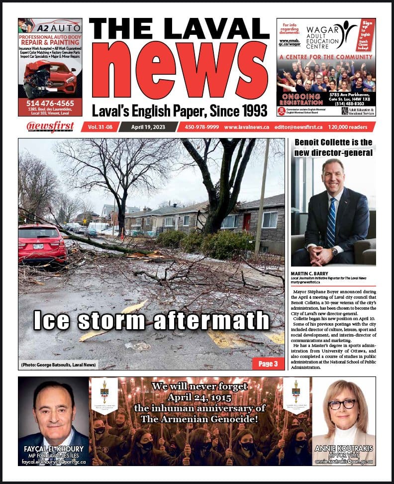 Front page of The Laval News.
