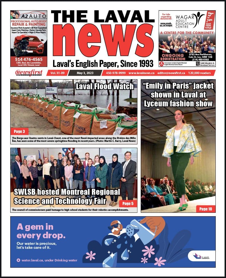 Front page of The Laval News.