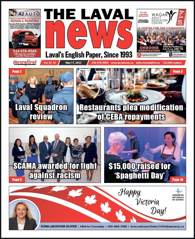 Front page of The Laval News.
