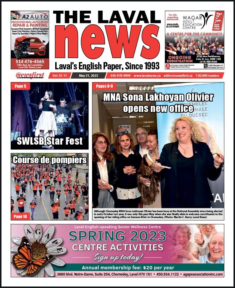 Front page of The Laval News.
