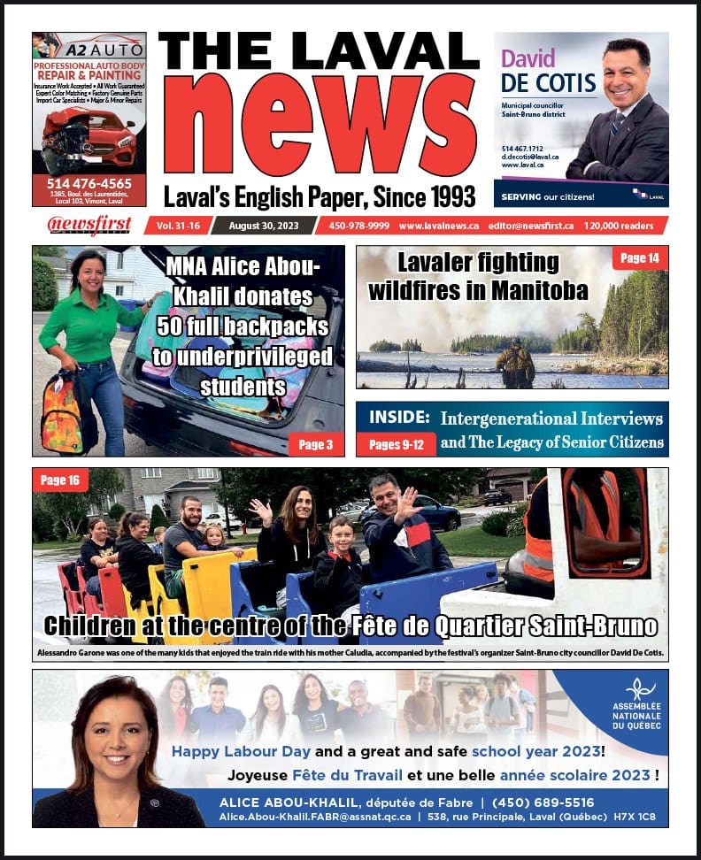 Front page of The Laval News.