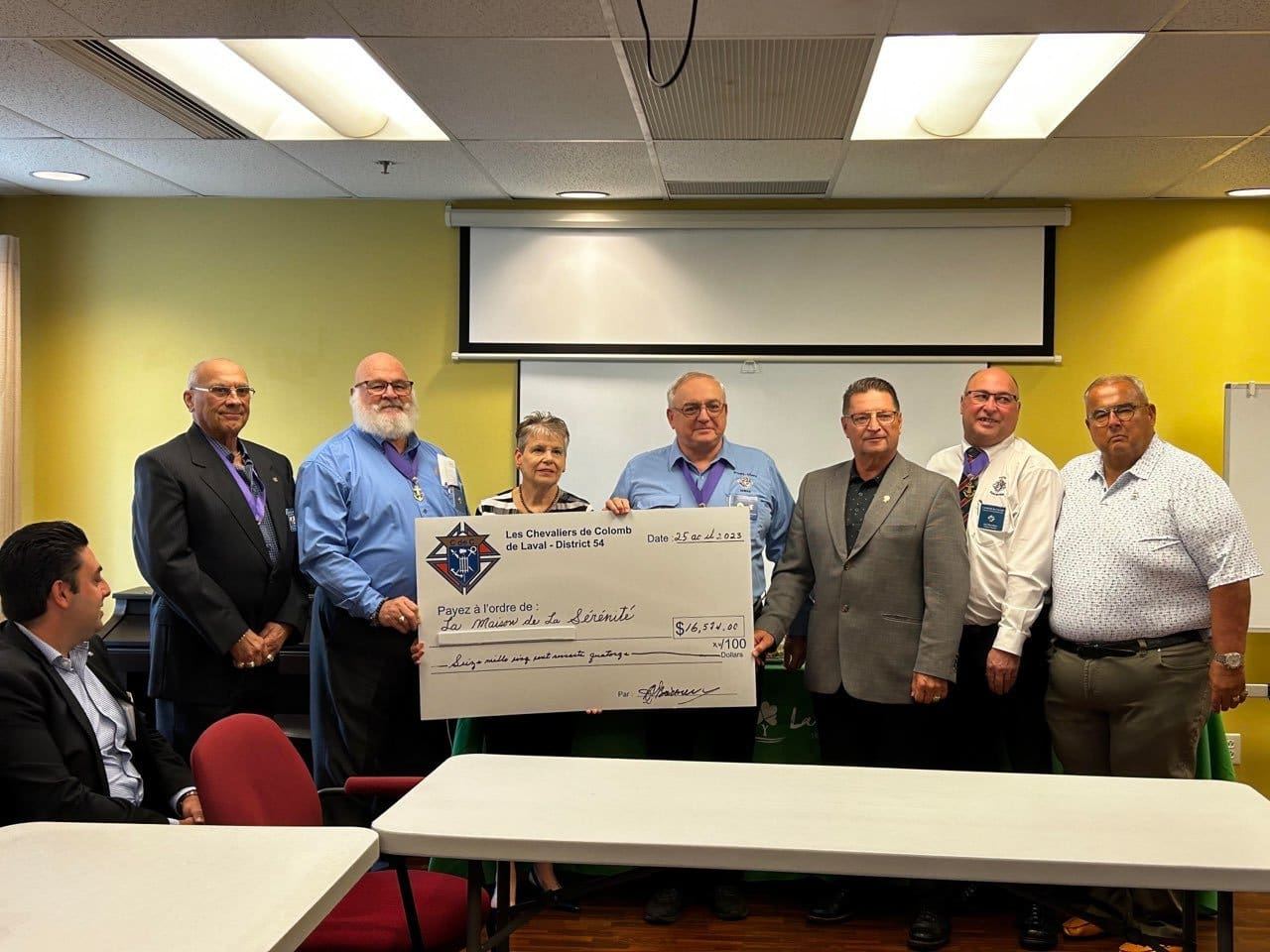 Laval Chevaliers de Colomb donate $16,574 to Maison de la Sérénité